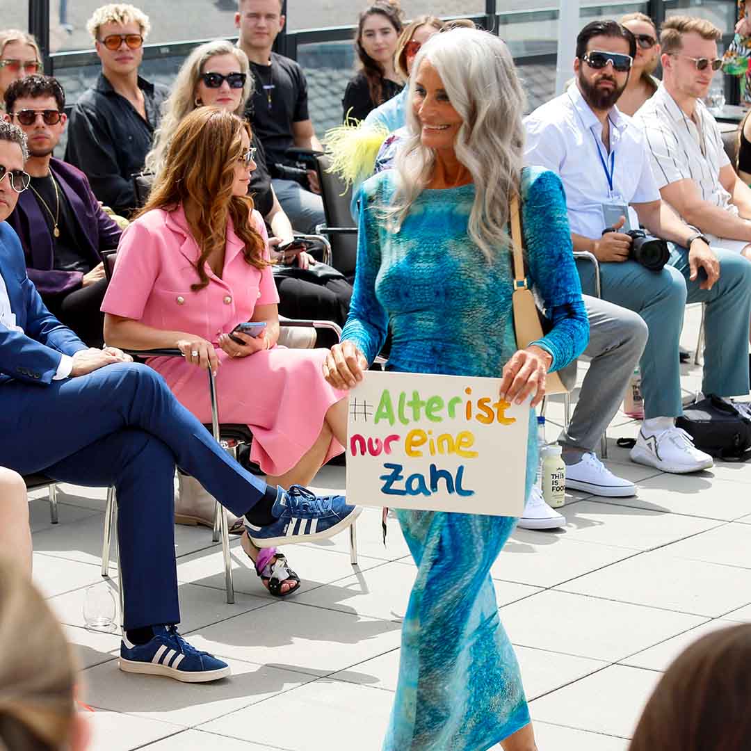 Barbara Radtke auf der Green Runway Show 2022 © Arno Schimmelpfennig