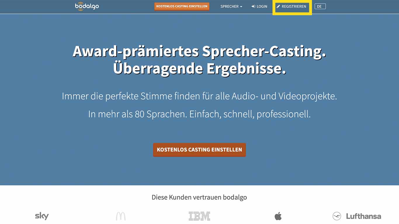 Screenshot bodalgo.com Startseite