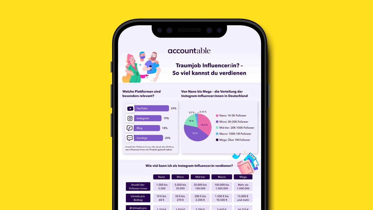 Infografik: So viel verdienen Influencer © accountable